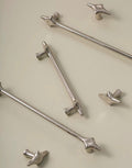 Retro-Futurism / Space Age titanium silver cabinet door handle - Lave Studio