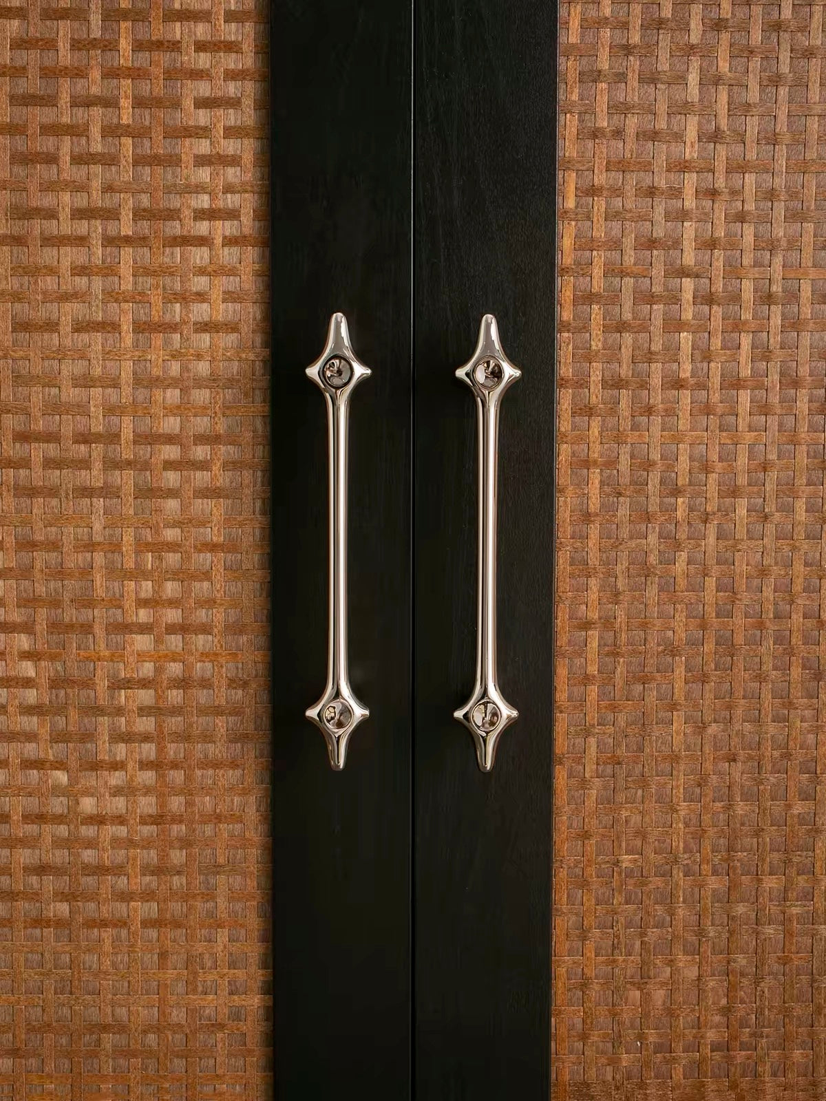 Retro-Futurism / Space Age titanium silver cabinet door handle - Lave Studio