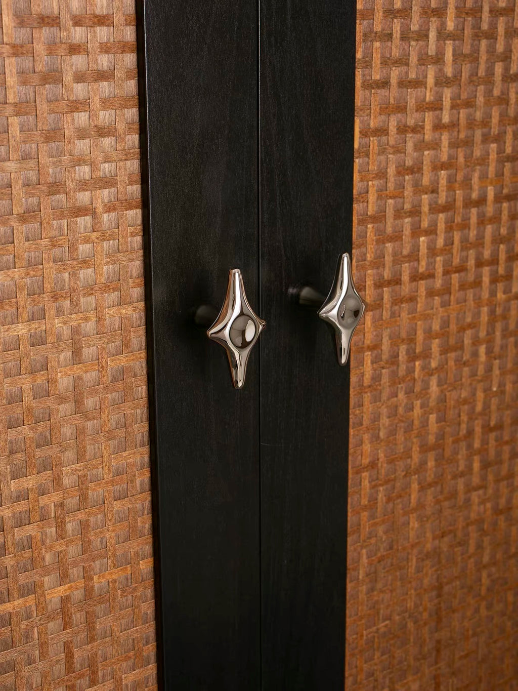Retro-Futurism / Space Age titanium silver cabinet door handle - Lave Studio