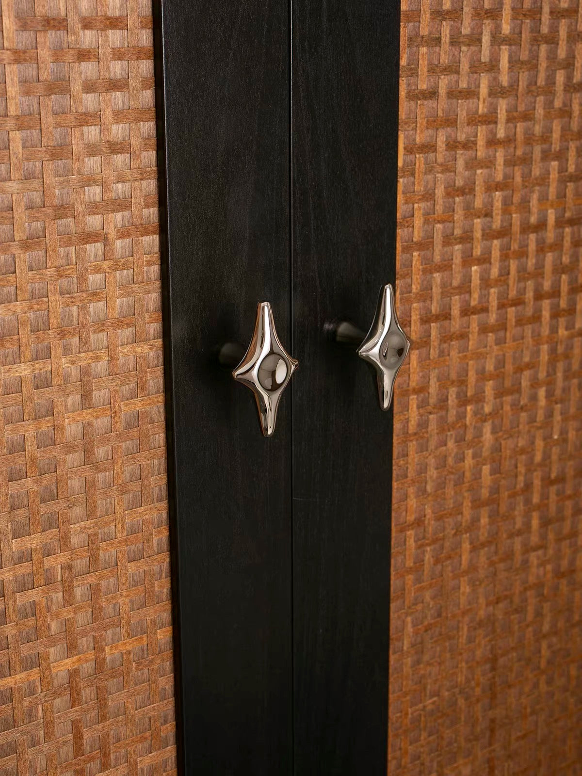 Retro-Futurism / Space Age titanium silver cabinet door handle - Lave Studio